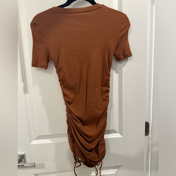 Zara Ruched Ribbed Dress - Picture 3 of 4